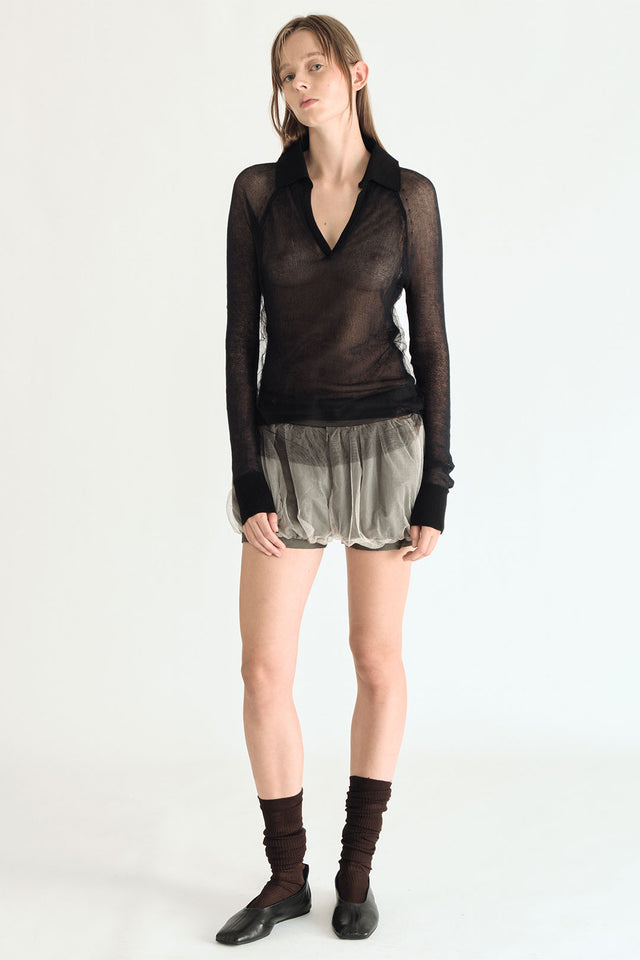 Double Layer Polo Black