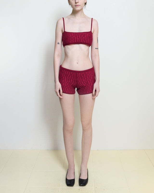 Knitted Hot Shorts (Raspberry)