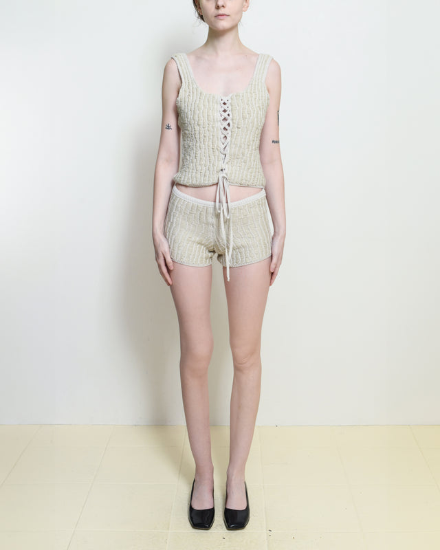 Knitted Blouse Corset (Sand)