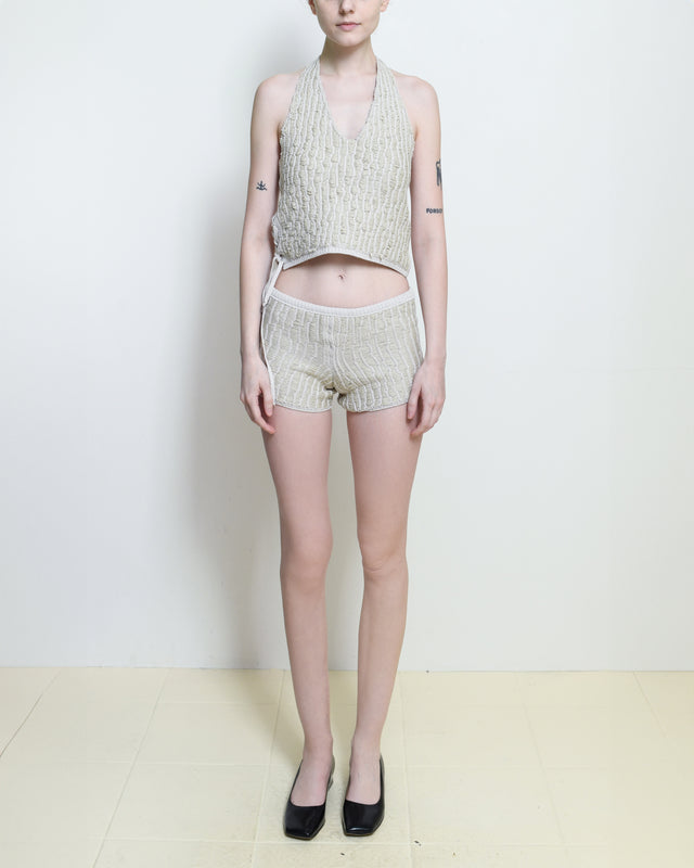 Knitted Halter Top (Sand)