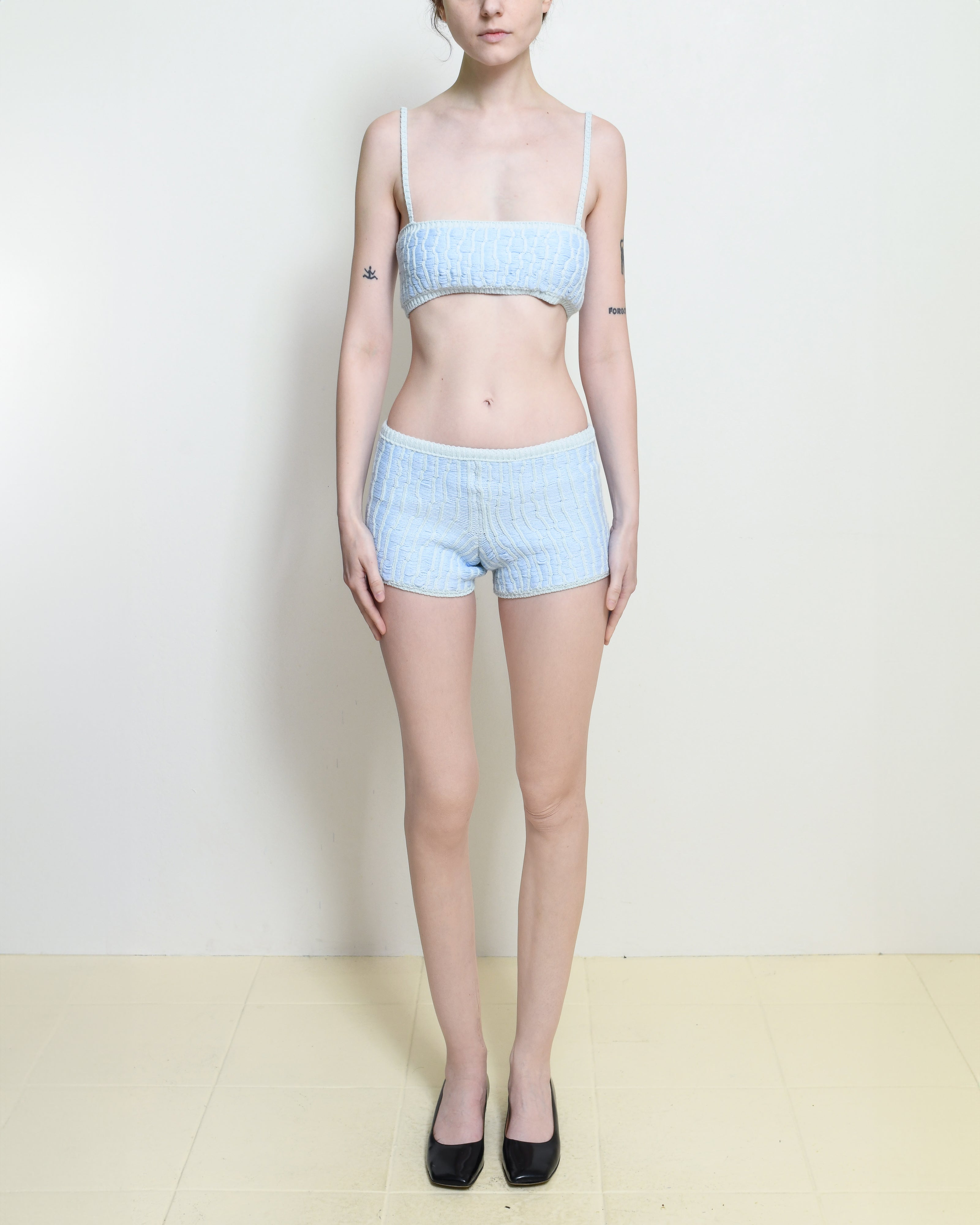 Knitted Bralette (Glacier Blue)