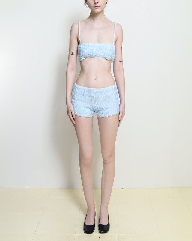 Knitted Bralette (Glacier Blue)