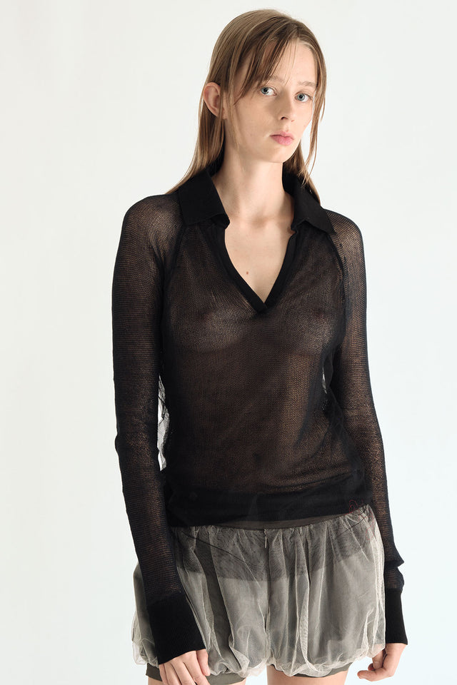 Double Layer Polo Black